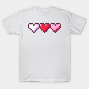 Valentines Hearts Pixel Art T-Shirt